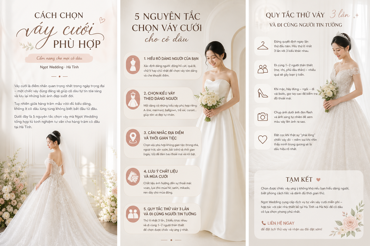cách chọn váy cưới cô dâu