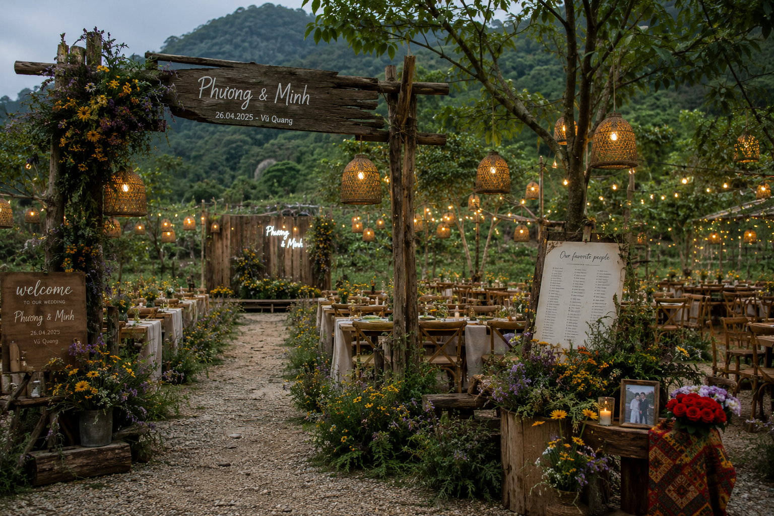 đám cưới vũ quang miền núi